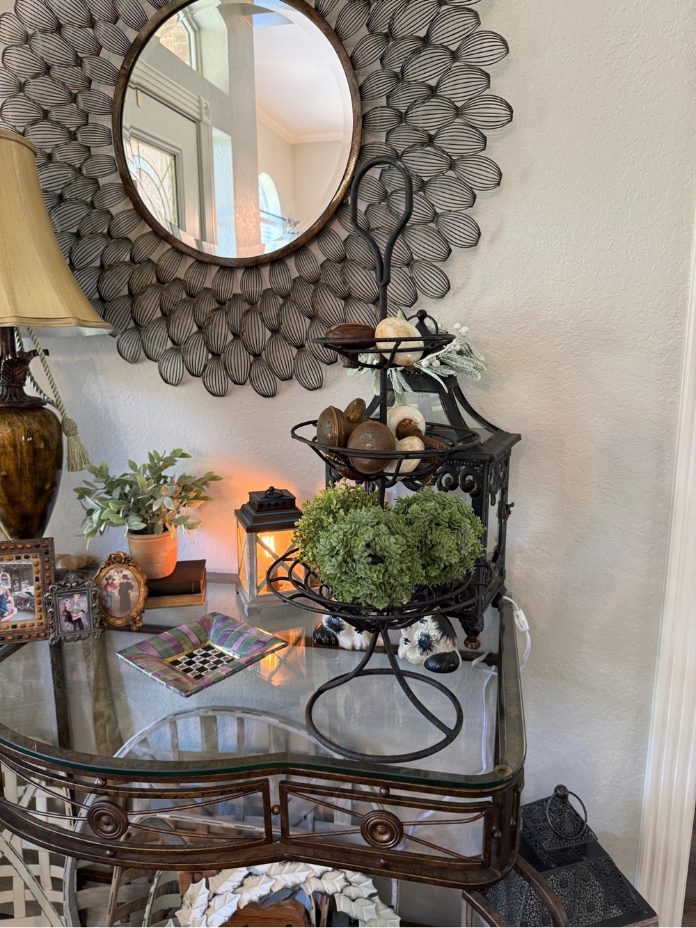 Vintage Pier 1 3 Tier Wrought Iron Fruit Stand - Picture 6 of 17